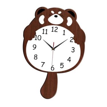 Imagem de IEUDNS Relógio de parede com cauda giratória moderno desenho animado ornamento prático presente relógio pendurado decoração para sala de estar loja interior, 40cm