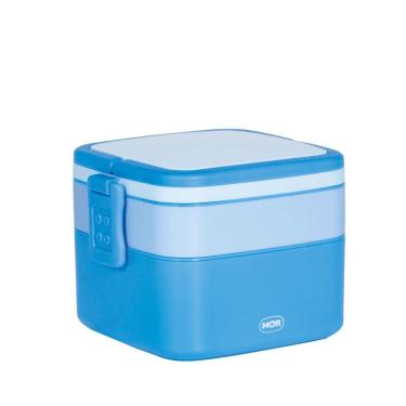 Imagem de Pote Marmita 2 Andares Quadrado com Alça - Azul
