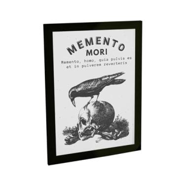 Imagem de Quadro Decorativo A2 Memento Mori Filosofia Estoicismo Cinza Decoração Poster