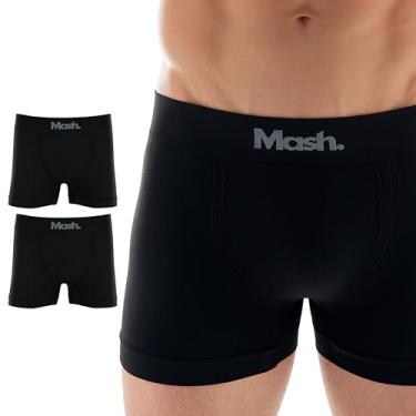Imagem de Kit 2 Cuecas Boxer Micr S/Cost, Mash, Masculino, Preto/Preto, P