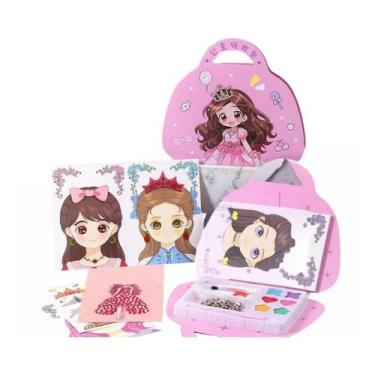 Imagem de kit de Maquiagem Infantil Princesa Rosa Pincel Sombra Caneta - TOP RIO