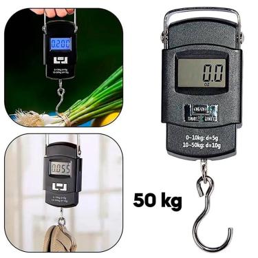 Imagem de Balança De Mão Portatil Até 50Kg Para Feira Mala E Bolsa