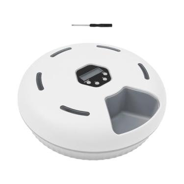 Imagem de DJAPWPX Alimentador automático ABS para gatos, caixa de gelo removível embutida, dispensador automático de comida para gatos, alimentador de alimentação temporizado para casa