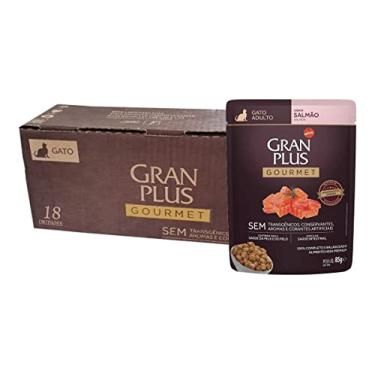Imagem de Ração Úmida GranPlus Gourmet Gatos Adultos Salmão 85g - Pack com 18 unidades