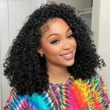 Imagem de Meia peruca ZIYU, cabelo humano  180% de densidade, meia peruca encara