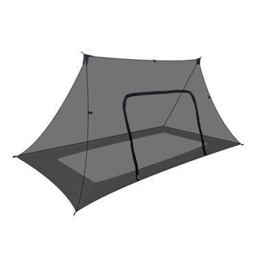 Imagem de Onewind Mosquiteiro de acampamento para berço, abrigo, bugnet, tela de acampamento, sala ultraleve, sem visão, respirável, rede mosquiteira com zíper de dupla face, preto