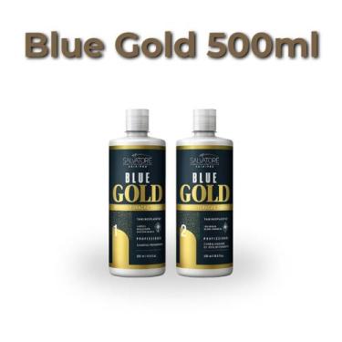 Imagem de Kit Blue Gold Salvatore 500ml Passo 1 e 2  Brilho, Nutrição e Reconstr