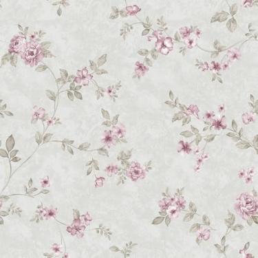 Imagem de VEELIKE Papel de parede floral Cottage Core Peel and Stick Vintage Rose Flower Wallpaper para quarto de meninas quarto berçário 48 cm x 354 cm papel de contato autoadesivo papel de parede floral