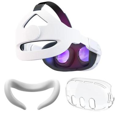 Imagem de Alça de cabeça CNBEYOUNG ajustável para Quest 2/3 com capa facial