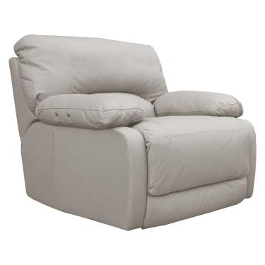 Imagem de Poltrona Reclinável Elétrico Asmará Power Touch Small Couro Off White - Gran Belo