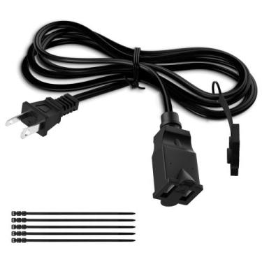Imagem de Cabo de alimentação de extensão Elecan 2 pinos 15 pés 125V 10A ETL lis