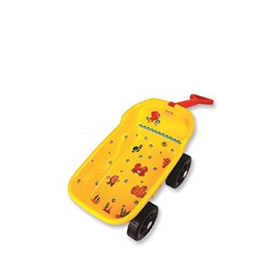 Imagem de Carrinho De Praia Trolley Amarelo Com Acessórios Para Praia