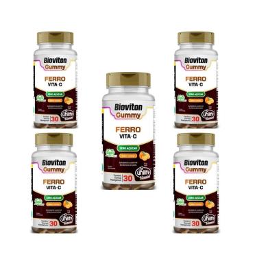 Imagem de Kit 5 Ferro + Vitam. C Gummy Unilife 5x30 Gomas Sabor Laranja-Unissex