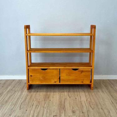 Imagem de Aparador de Madeira Pinus Linea de 4 Prateleiras Ample com 2 Gavetas C