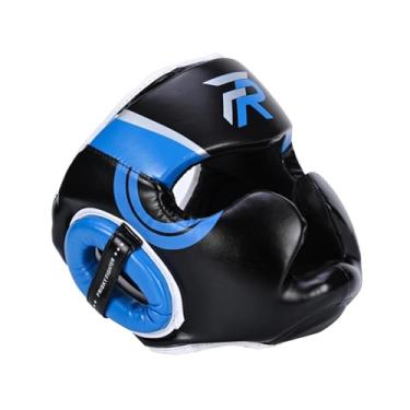 Imagem de Pegciuho Capacete de Boxe Equipamento de Proteção Facial Proteção Total para Luta Corpo a Corpo, azul eu