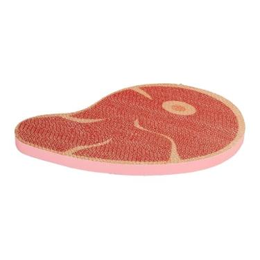 Imagem de Bothyi Arranhador de Gato em Formato de Bife, Brinquedo Interativo para Animais de Estimação, Decoração para Casa, Afiador de Garras, Protetor de Móveis,