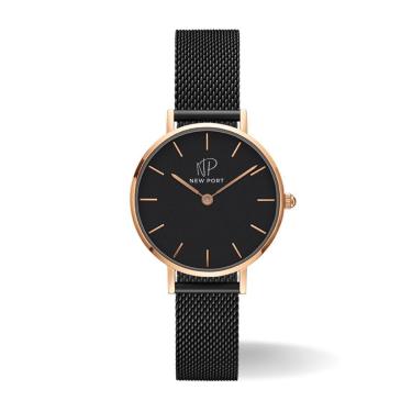 Imagem de Relógio Feminino Versalhes Preto Rosé Gold 32mm New Port-Feminino