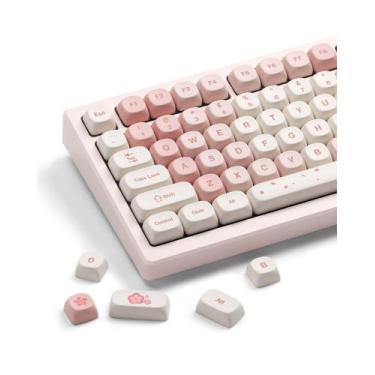 Imagem de Teclas HITIME XVX Pink Cute PBT 142 teclas para teclado 100%