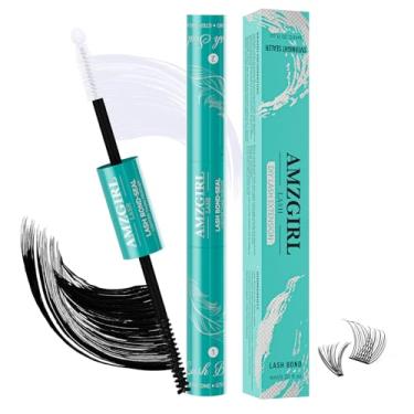 Imagem de AMZGIRL LASH Cola Para Cílios Bond And Seal, House Of Clusters, Bastão Rímel 12Ml, Longa Duração, 72 Horas, Preto + 2 Em 1 Casa (12Ml)
