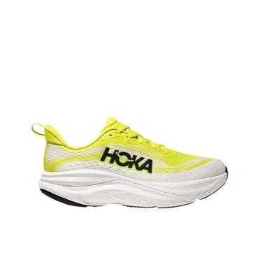 Imagem de Tênis Hoka Skyflow Masculino Amarelo Neon, Cor: Amarelo Neon/branco, Tamanho: 41