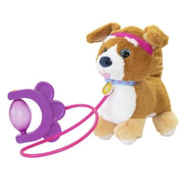 Imagem de Pelúcia Interativa Walking Petz Coleira Base de Rodinhas Leve para Pas