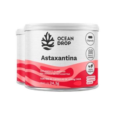 Imagem de Kit 2 Astaxantina Ocean Drop 60 Cápsulas