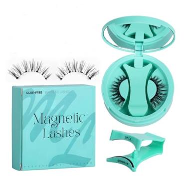 Imagem de Cílios Falsos com Aderência Magnética Caixa Integrada ZP05 - Cola- Vestuário Rápido Fácil para Iniciantes Anti-Alérgico Fixação Segura Maquiagem de Olhos Longa Duração Armazenamento Portátil Aumento N