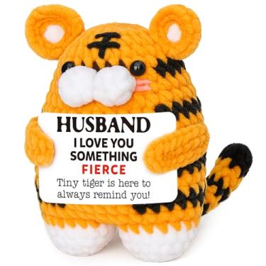 Imagem de Romantic Gifts for Husband from Wife – Christmas Birthday Gifts for Men Him Handmade Crochet Tiger I Love You Gift Idea Meaningful Valentine's Day Anniversary Wedding Gift for boyfriend couples