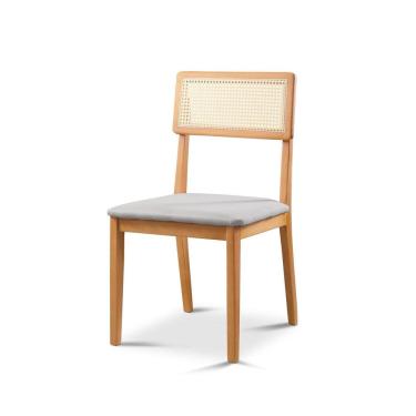 Imagem de Cadeira de Jantar com Encosto de Telinha Ava Cinza