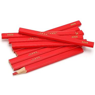 Imagem de Fayelume 10 lápis de carpinteiro, lápis de construção octogonal de 170 mm, lápis de madeira vermelho para emoldurar, marcação de concreto