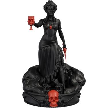 Imagem de Estátua Pombagira Rosa Caveira do Cemitério - Imagem Umbanda Candomblé (Cor Nox Sanguine)