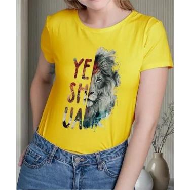 Imagem de Camisa Camiseta Adulto Masculina Feminina Algodão Yeshua Leão Moda Gos