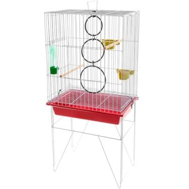 Imagem de Gaiola Viveiro Calopsita Agapornis Completa Com Acessórios(AZUL SEM SUPORTE)