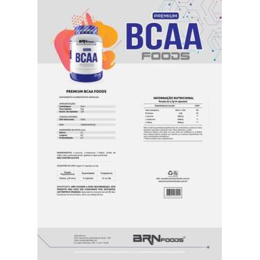 Imagem de Premium Bcaa Foods - 120 Cápsulas - Brnfoods - Brn Foods