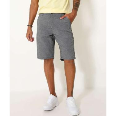 Imagem de Bermuda Masculina Sarja Bolsos MR-92640, 40, Preto