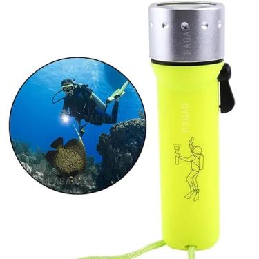 Imagem de KagoLing Lanterna de Mergulho LED KagoLing Lanterna de Mergulho Profissional 1800 Lumens Tocha Subaquática Resistente à Água IPX8 200m Tocha Subaquática para Mergulho Noturno Snorkeling