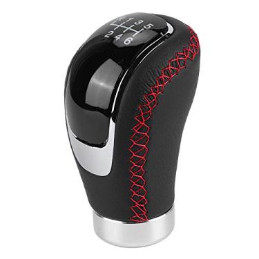 Imagem de Generic Vermelho Engrenagem Vara Cabeça Shifter Alavanca Handebol Couro para Carro, Adequado para Todos Os Carros, Experiência de Condução Confortável (Vermelho)
