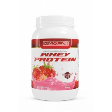 Imagem de Whey Protein Sabor Morango 900 G - Maxlab