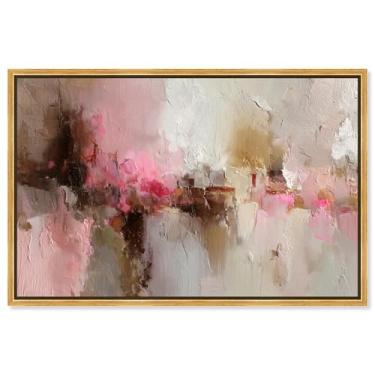 Imagem de Arte de parede rosa Creamy Rose Palette II da Art Remedy, moldura dourada, 76 x 50 cm