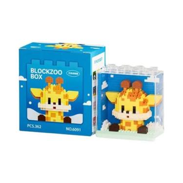 Imagem de Kit De Blocos De Montar De Animais Fofos Para Meninas: Panda, Girafa, 
