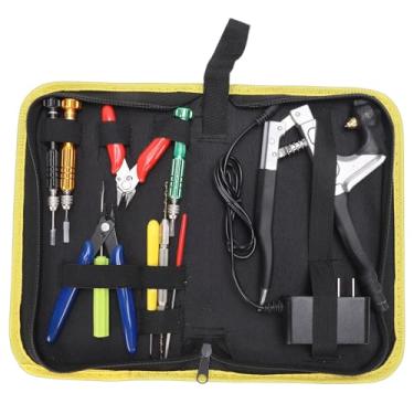 Imagem de Luocute Kit de Ferramentas para Alicate de Raquete de Badminton, Alicate Portátil Compacto de Plástico Metálico Com Efeito de Prensa a Frio para Instalação de Ilhós Em Raquetes de Tênis de (Plugue UE)