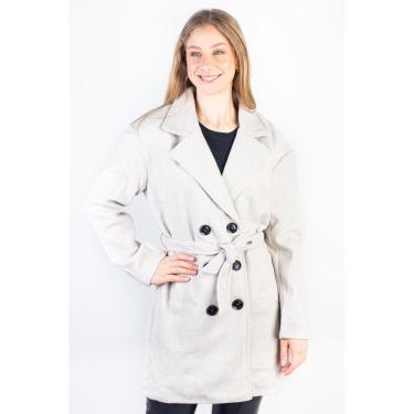 Imagem de Casaco feminino lã batida sintética com cinto 84207-Feminino