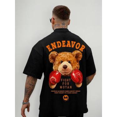 Imagem de Camisa Urso Camiseta Basica Boxer Endeavor Street Styles, Preto, GG