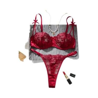 Imagem de Conjunto De Lingerie Sexy Roxo Claro Para Mulheres, Noite Sedutora Do 