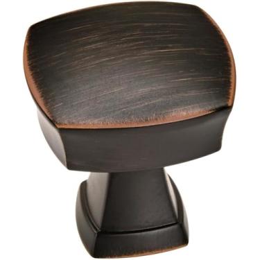 Imagem de Amerock | Puxador de armário | Bronze polido a óleo | 32 mm de comprimento | Estatura | Pacote com 10 | Puxador de gaveta | Ferragens de armário