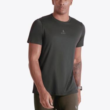 Imagem de Camiseta Poliamida Básicas Masculina Lupo 77268-001, Grafite, GG