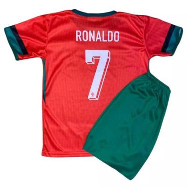 Imagem de Kit Conjunto Infantil de Futebol Camisa e Shorts com Escudo Bordado R0