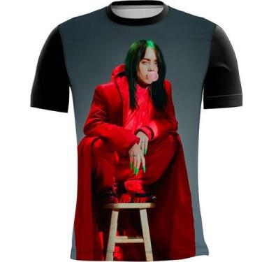 Imagem de Camiseta Personalizada Billie Eilish Pop Música 06 - OBDS, BABYLOOK GG