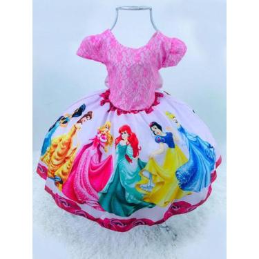 Imagem de Vestido Infantil Infantil Princesas Disney Renda, 12