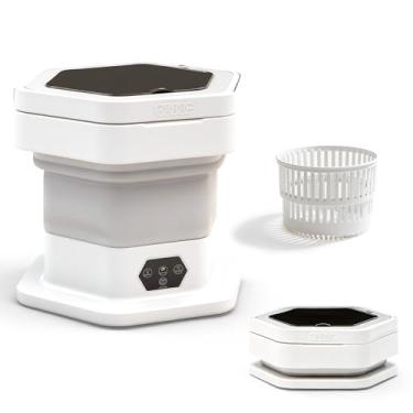 Imagem de Welsteepse Máquina de lavar portátil, mini lavadora atualizada de 16L com cesta giratória, máquina de lavar roupa para roupas de bebê, roupas íntimas, meias; ideal para viagens, dormitórios